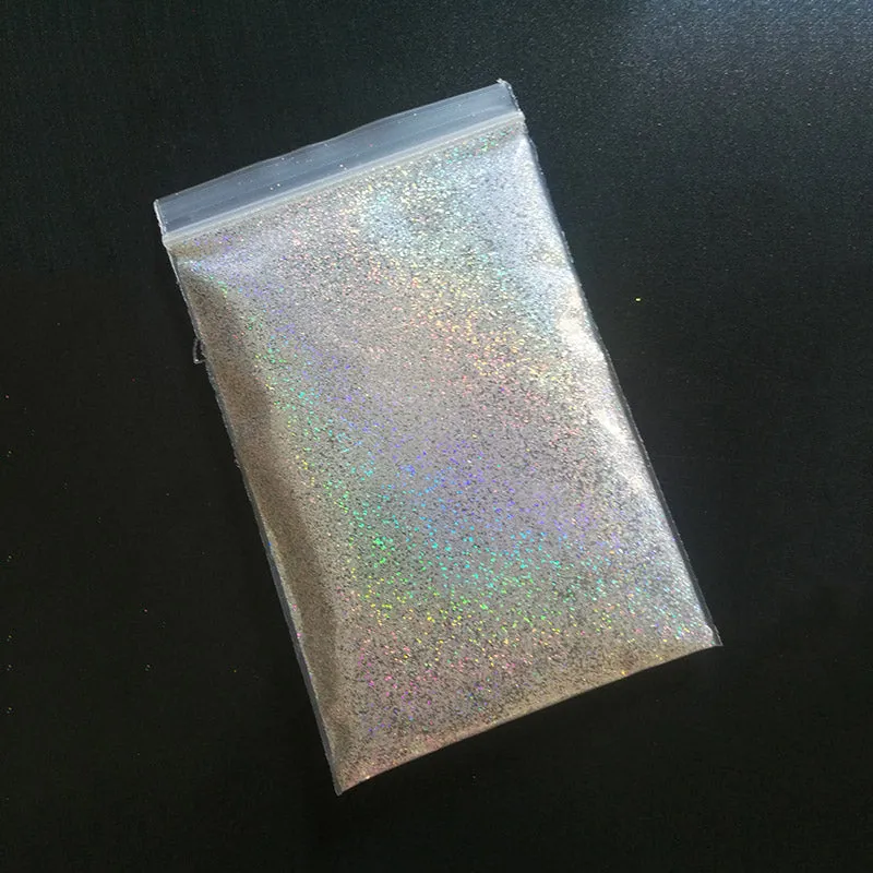 50g/bag Holographic Diamond Glitter Silver/Gold 1/128 Fine Glitter Nail Fine Dust Shining Powder DIY Manicure Craft Accessories