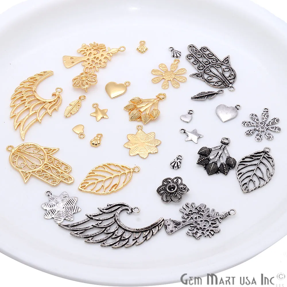 5pc Lot Seashell Finding 8x7mm Gold Plated Jewelry Making Charm