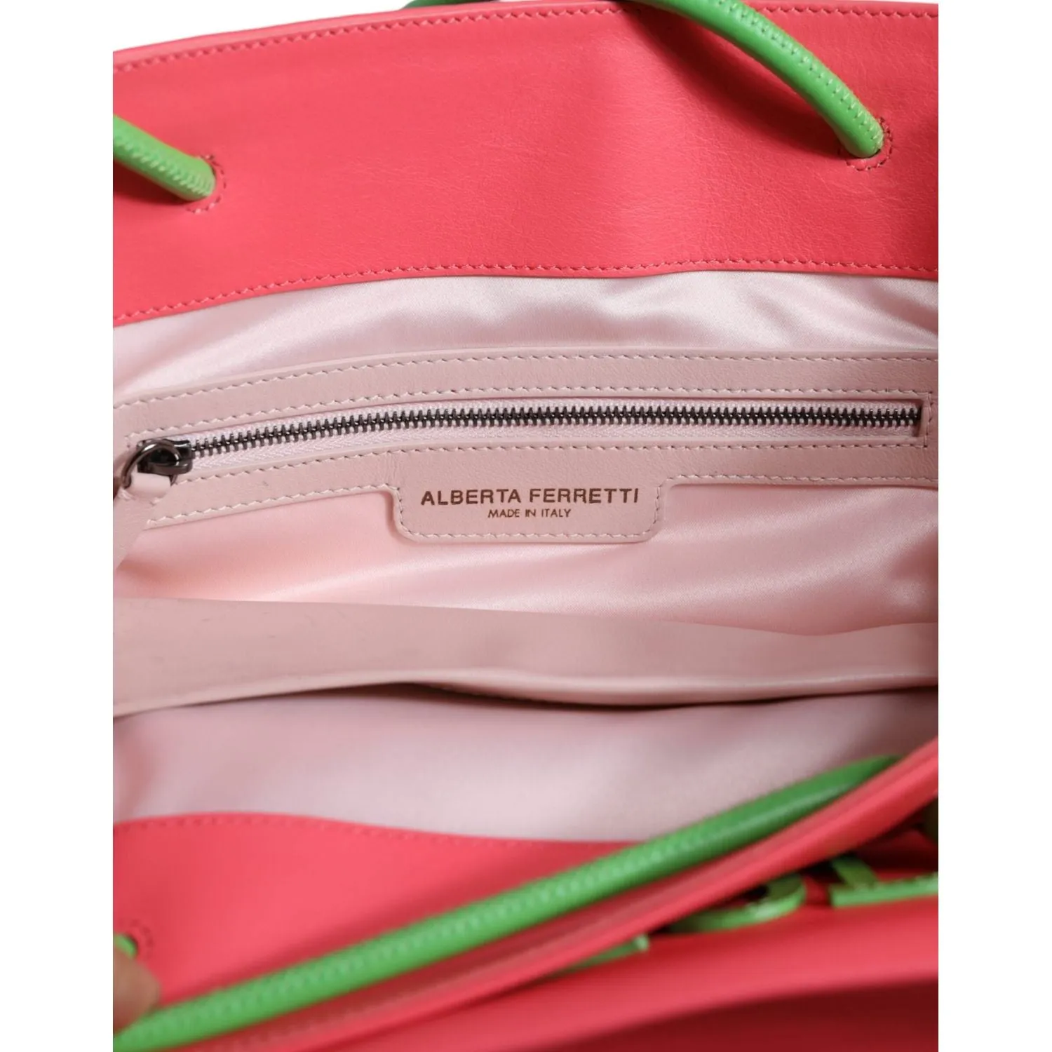 Alberta Ferretti Pink Leather Weekend Wednesday Shopping Tote Bag