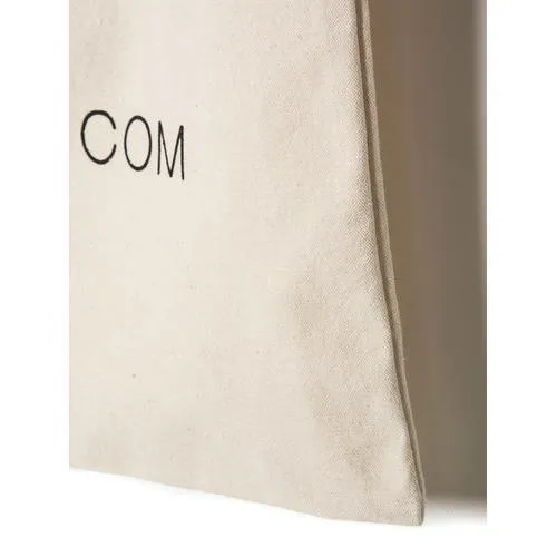 Beige Letter Print Shopping Bag