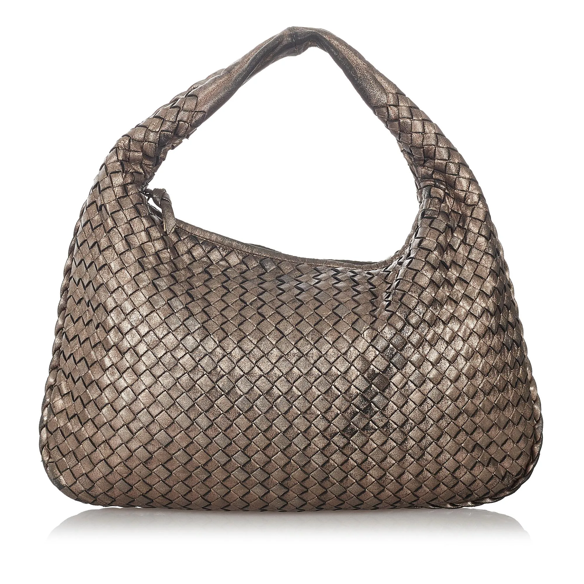 Bottega Veneta Intrecciato Leather Hobo Bag (SHG-28323)