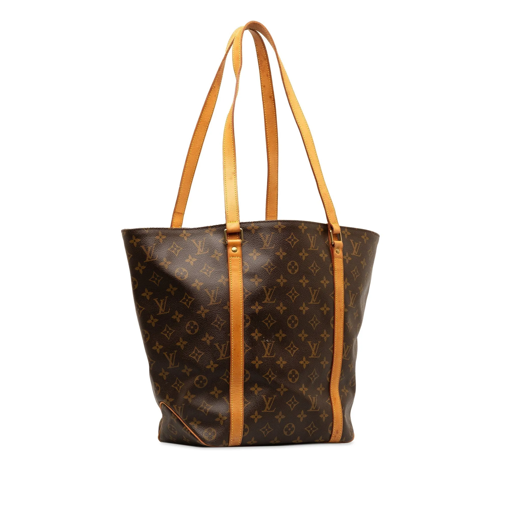 Brown Louis Vuitton Monogram Sac Shopping Tote Bag