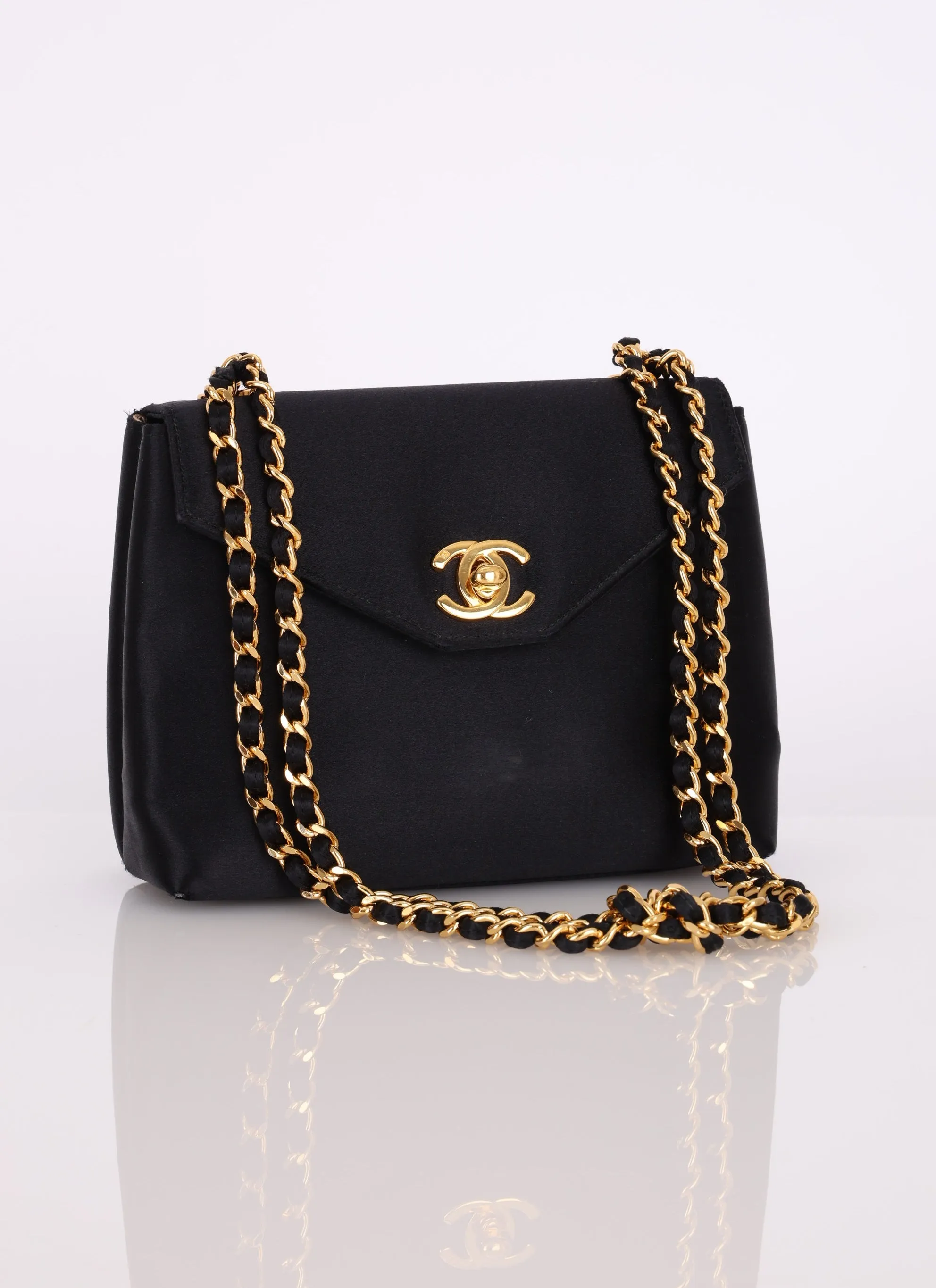 Chanel 1996 Satin Envelope Mini Shoulder Bag