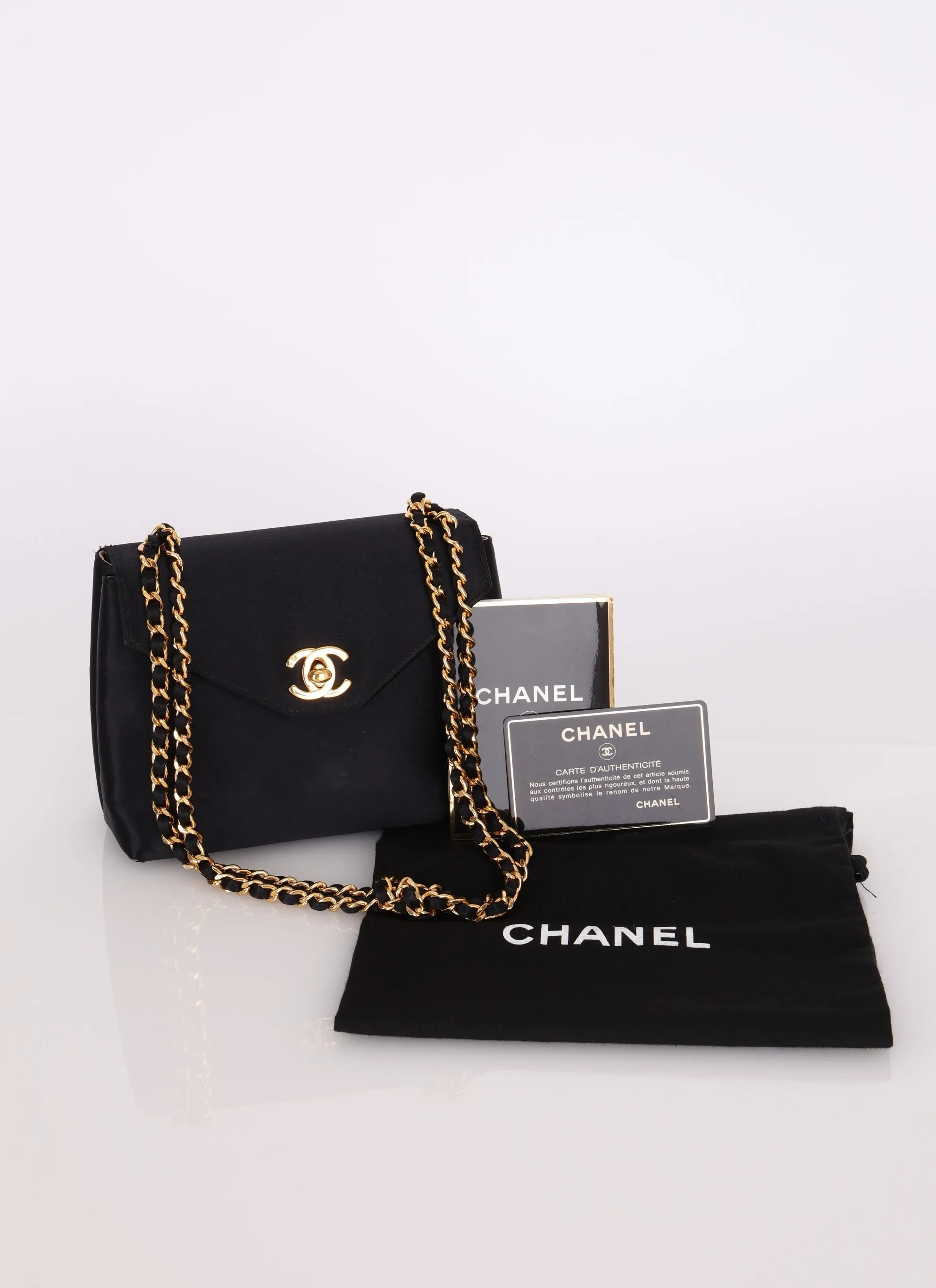 Chanel 1996 Satin Envelope Mini Shoulder Bag