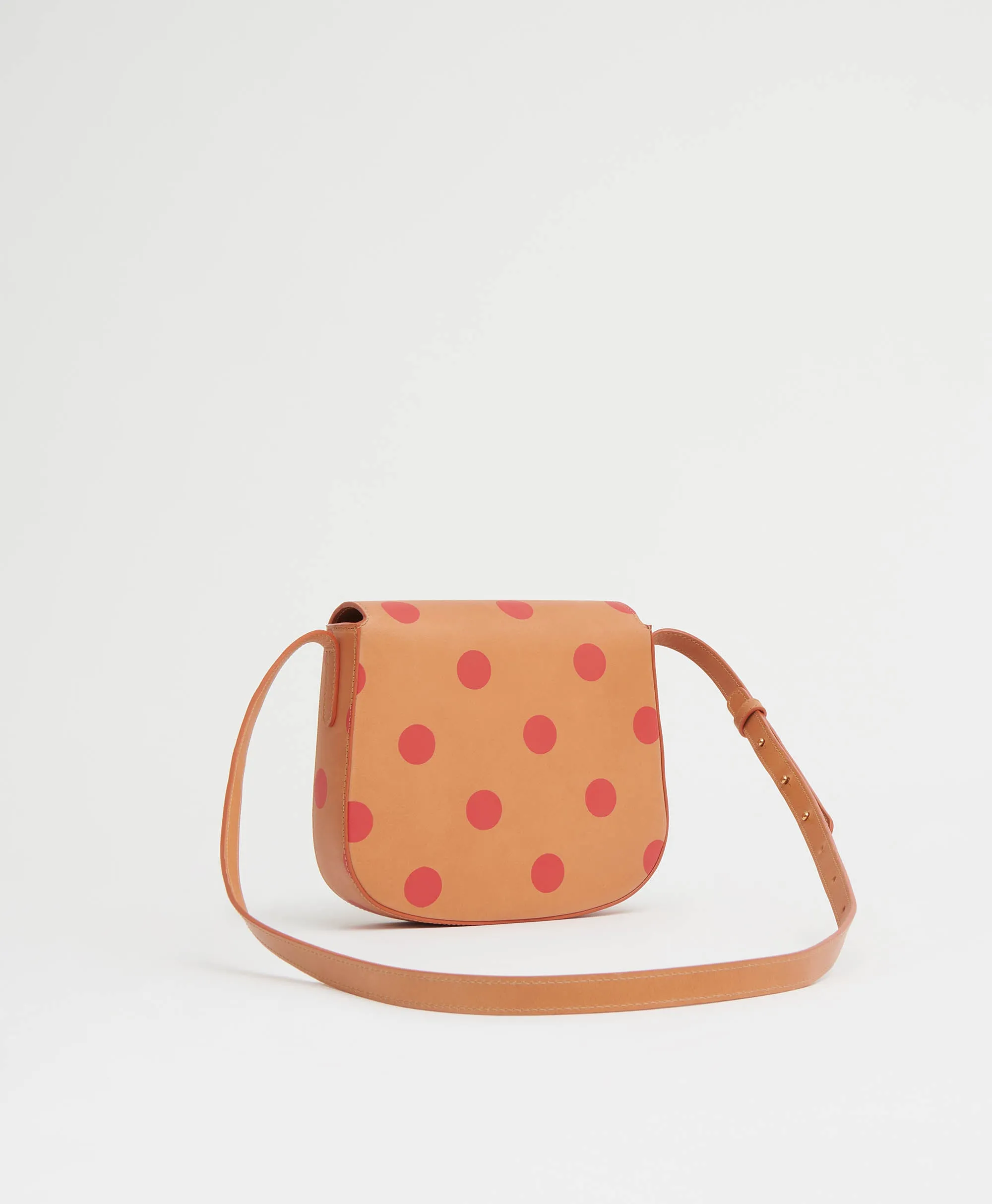 Classic Crossbody - Polka Dot - Cammello / Red Polka Dot