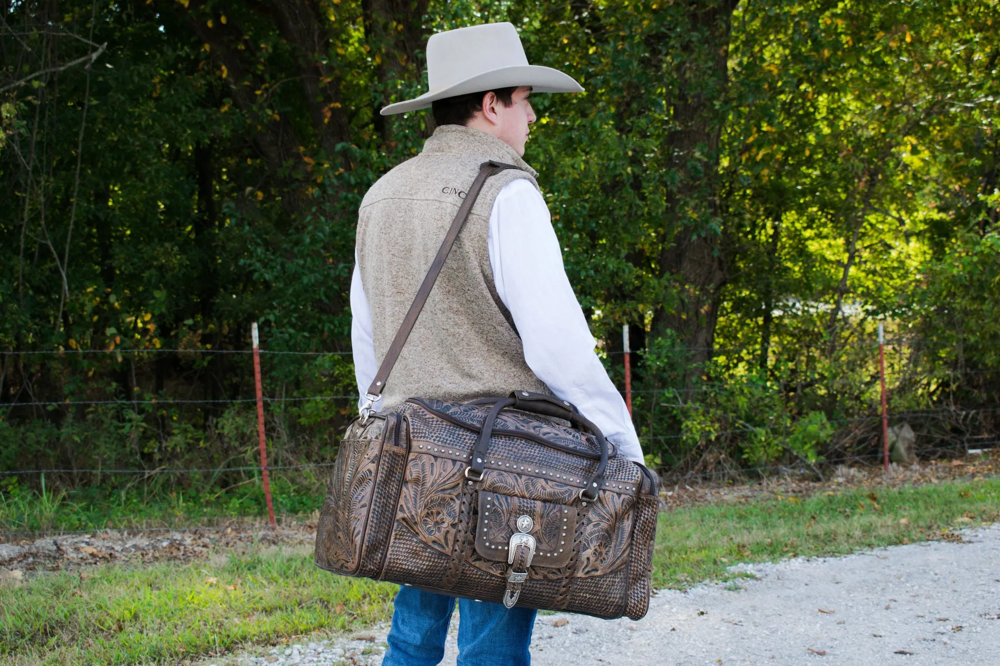 Classic Zip-Top Duffle Bag w/ Front Pouch and Side Zipper Pockets