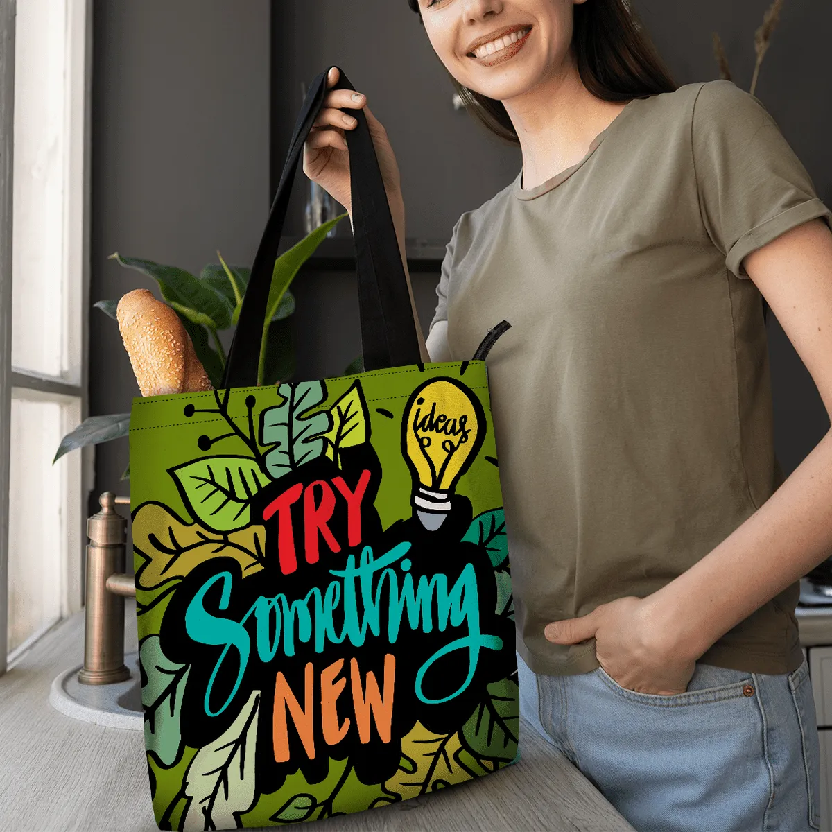 Custom Double Sided Tote Bag