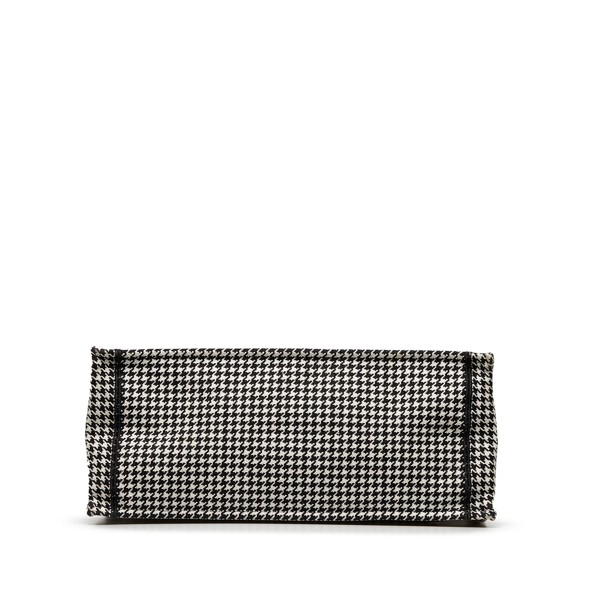 Dior Book Tote Houndstooth Embroidered Bicolor Canvas