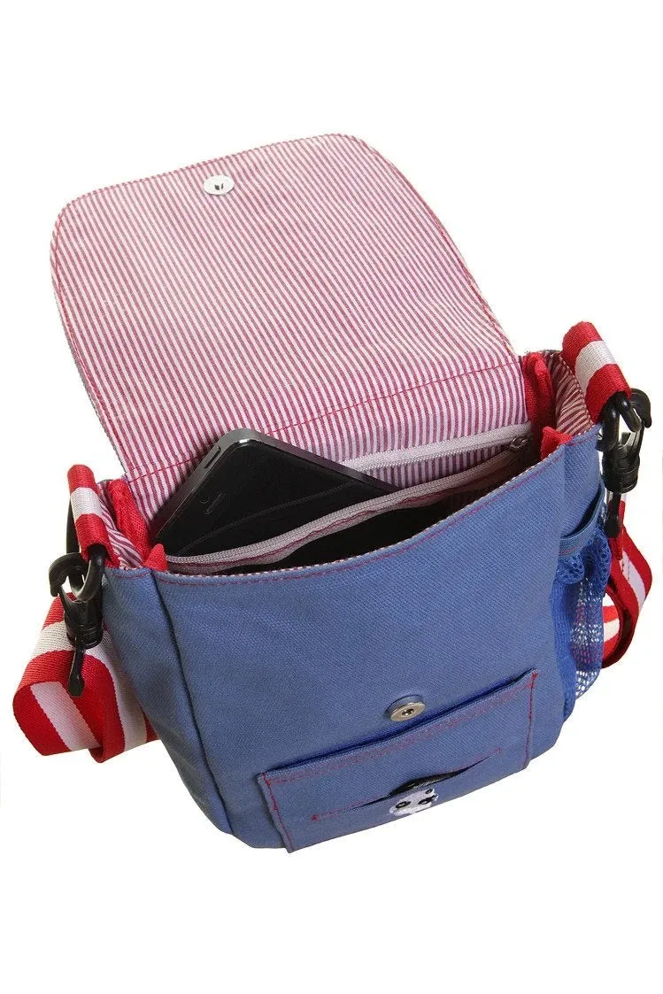 DOOG Walkie Bag - Navy Blue Polka Dot