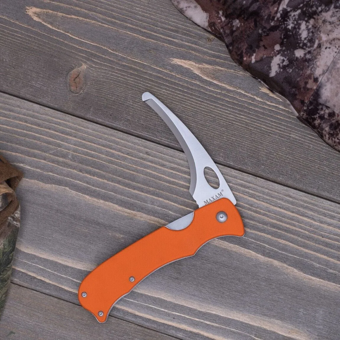 Folding Hawkbill Rope Cutting Knife - Maxam Utility Knife - Rigging Knife - Rope Cutting Hook