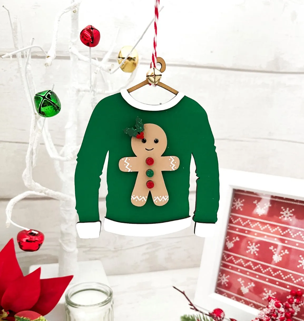 Gingerbread Christmas Jumper Decoration