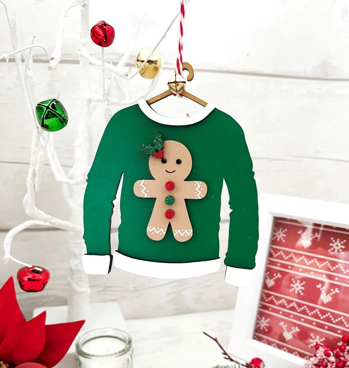 Gingerbread Christmas Jumper Decoration