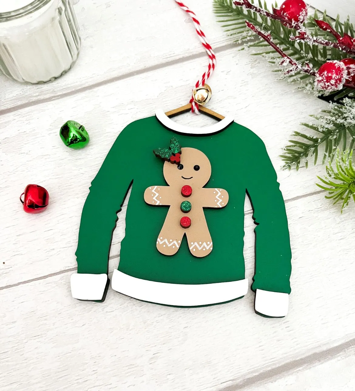 Gingerbread Christmas Jumper Decoration