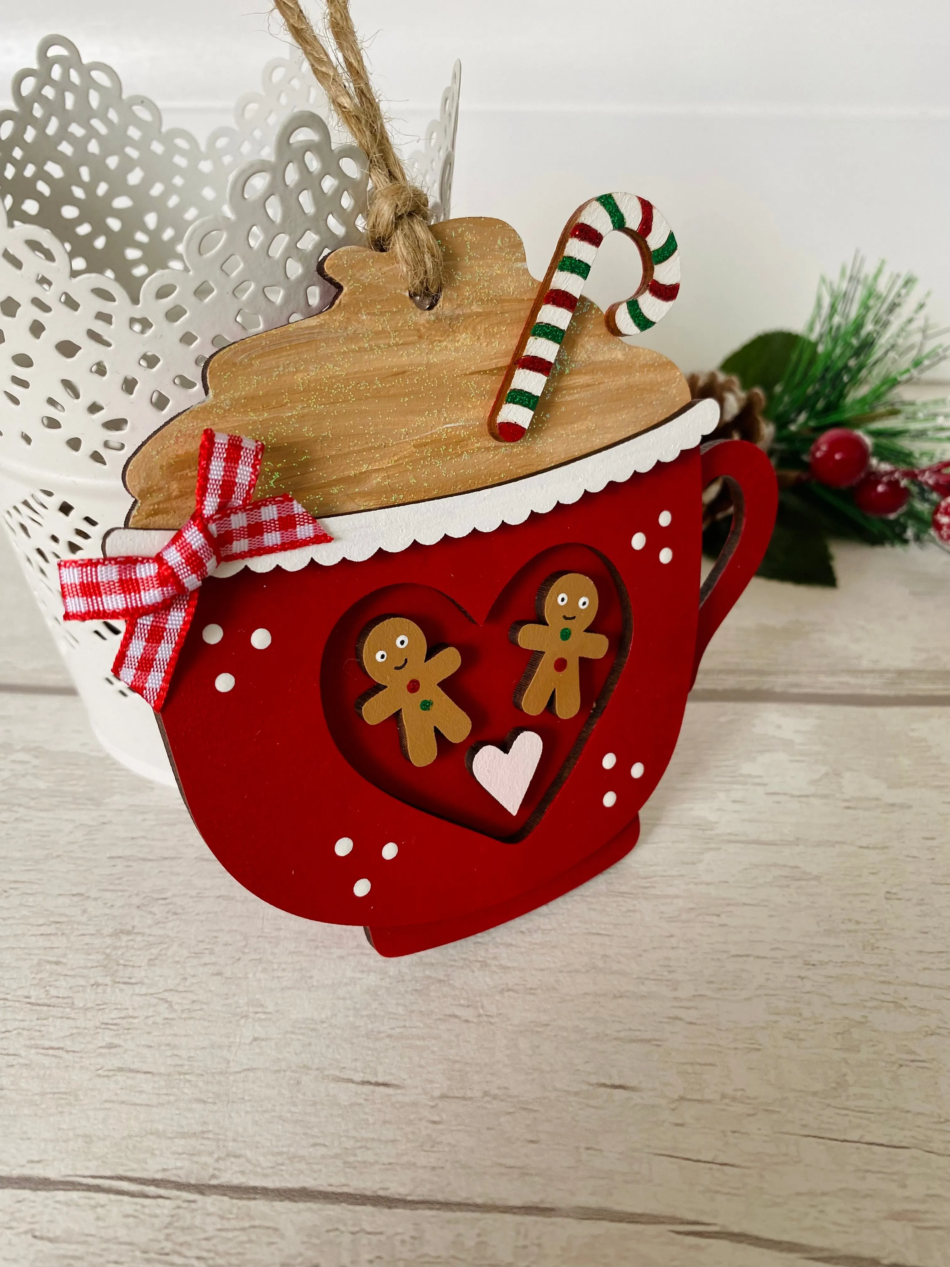 Gingerbread ‘Latte’ Christmas Decoration