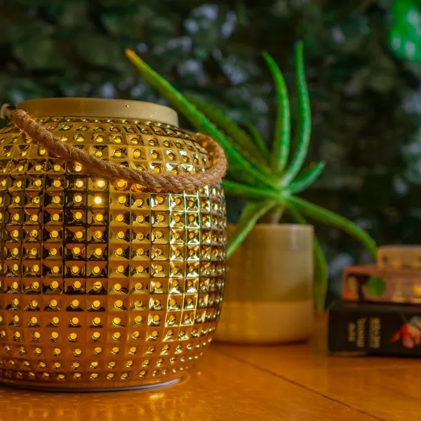 Golden Ceramic Lantern