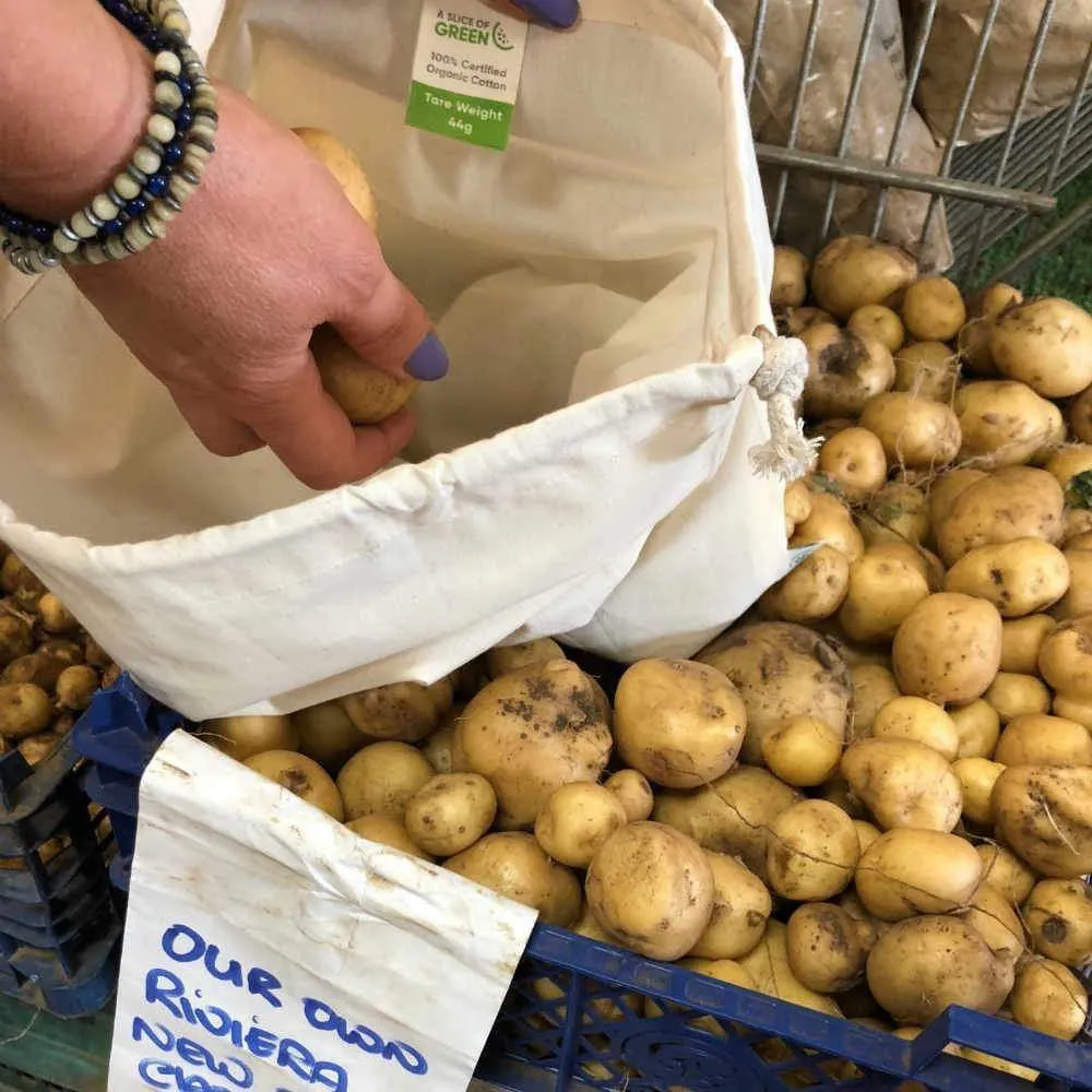 Large Recycled Cotton Produce Bag