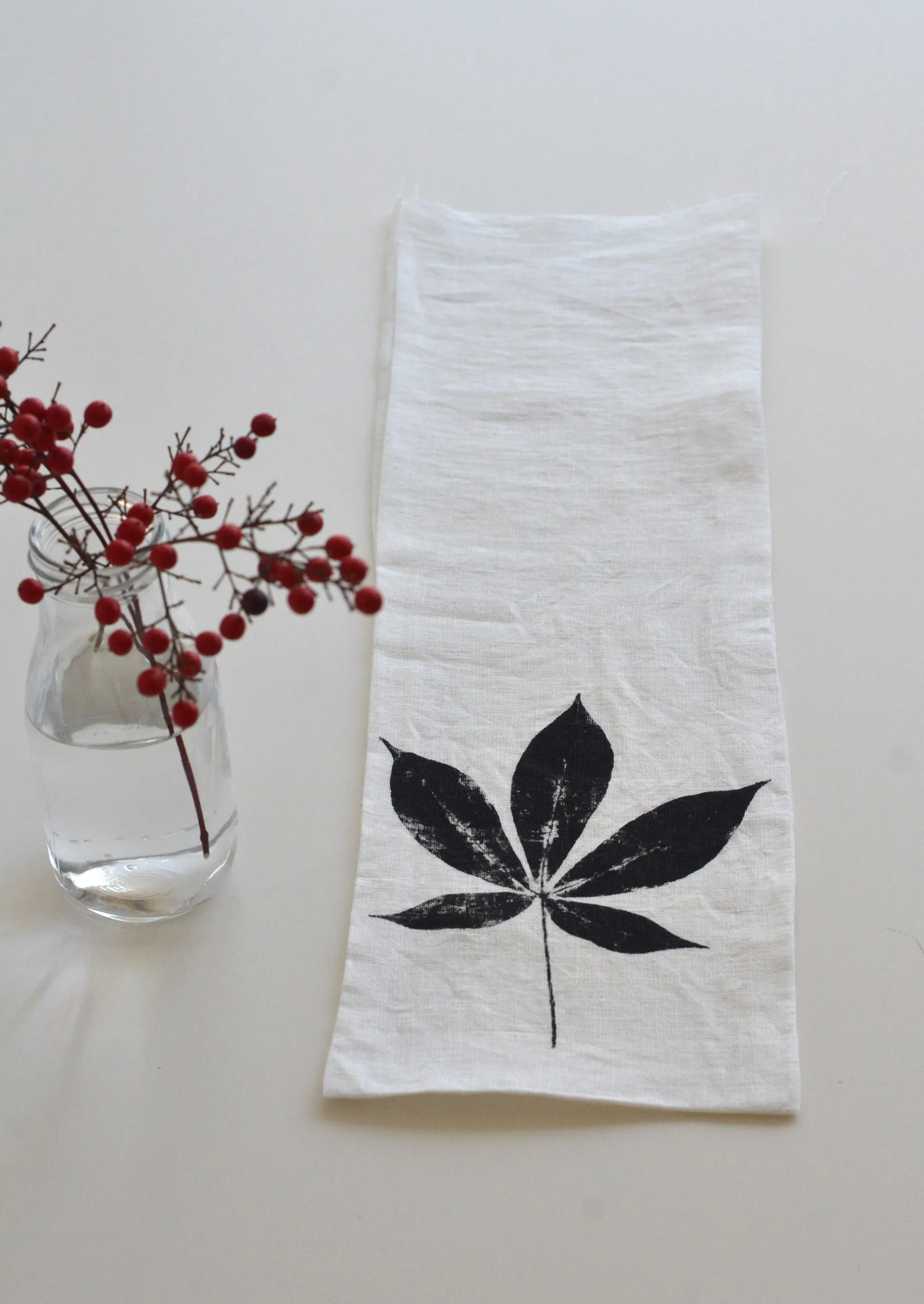 Linen Creeper Wine Bag