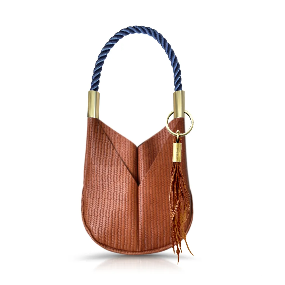 Original Wildwood Bag | Small in Brown Basketweave Leather