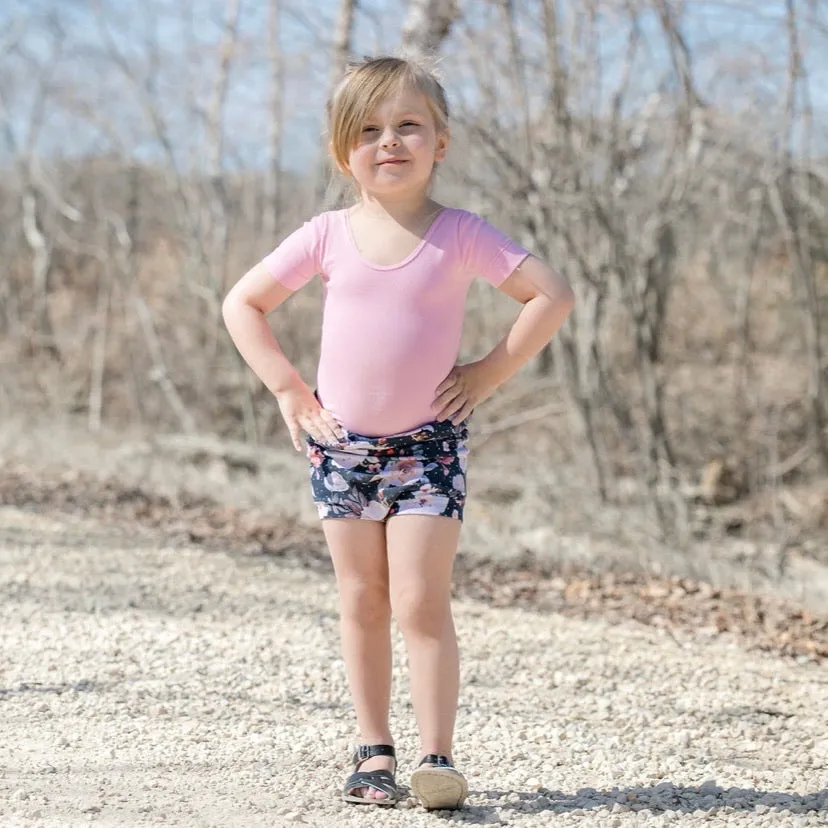 Paper Bag Waist Shorties - Polka Dot Floral