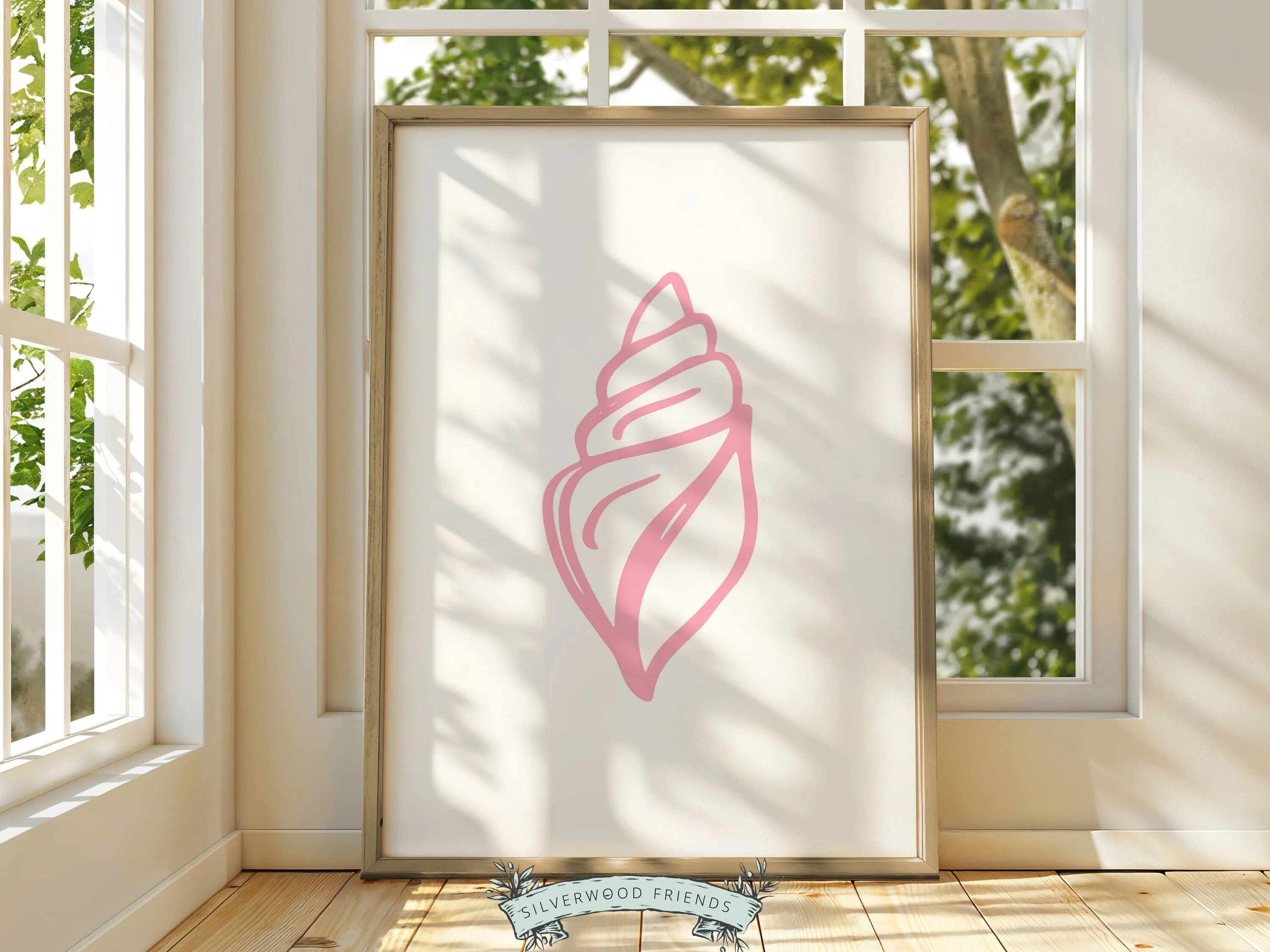 Pastel Seashell Coastal Prints - Set of 6