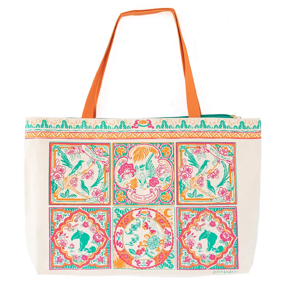 Peranakan Tiles Carry All Tote