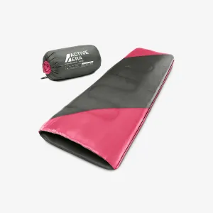 Premium Warm Lightweight Envelope Sleeping Bag (200 GSM) - 2 Seasons - Pink