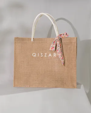 QISZAR JUTE BAG- BROWN