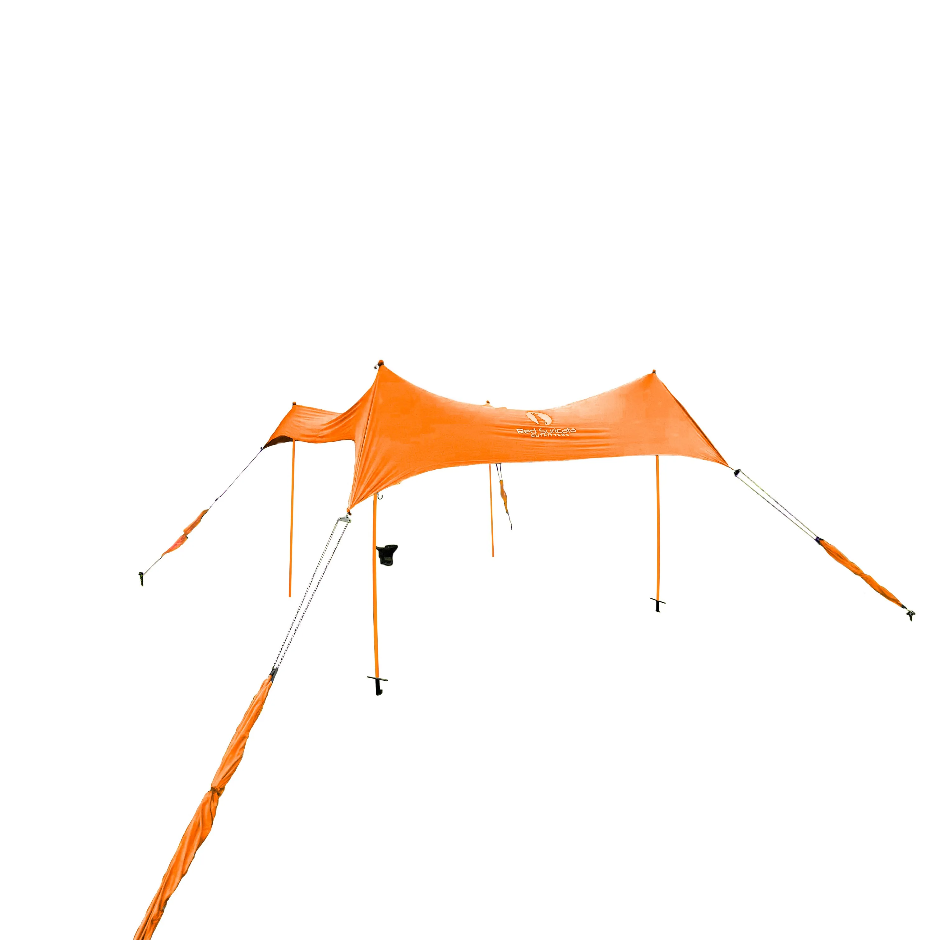 Red Suricata Orange Multi Terrain Sun Shade Canopy Tent Sunshade with sand bags & ground anchor screws