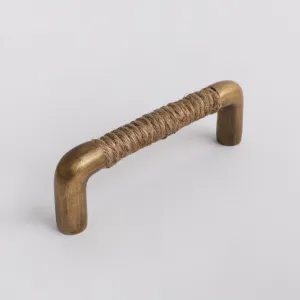 Rope Handle - Jute with Acid Washed Brass