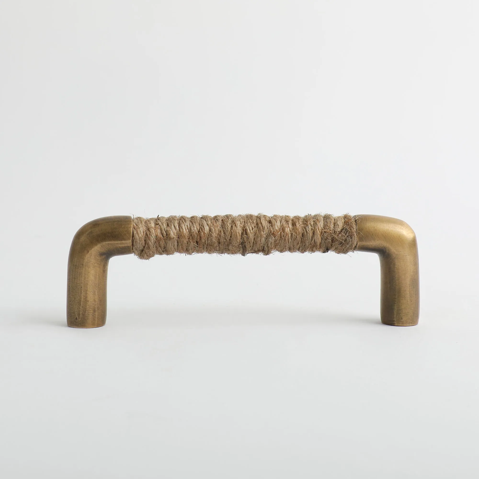 Rope Handle - Jute with Acid Washed Brass