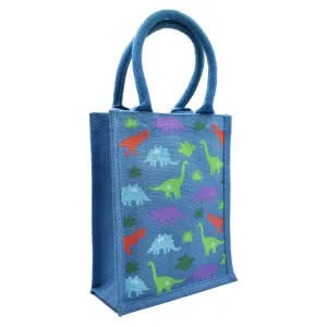 Small Jute Bag by Shared Earth - Dinosaurs